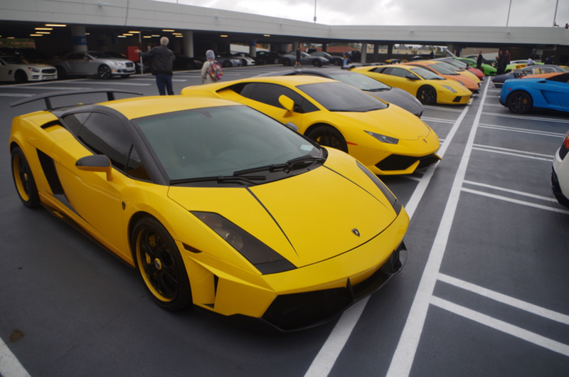 Illustration for article titled Supercars Took Over A Garage To Welcome The $1.9 Million Lamborghini Centenario